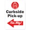 Signmission Public Safety, 36" Height, Decal, 24" x 36", Curbside Pick-up This Way Left Arrow OS-NS-D-2436-25469 - alternate 1